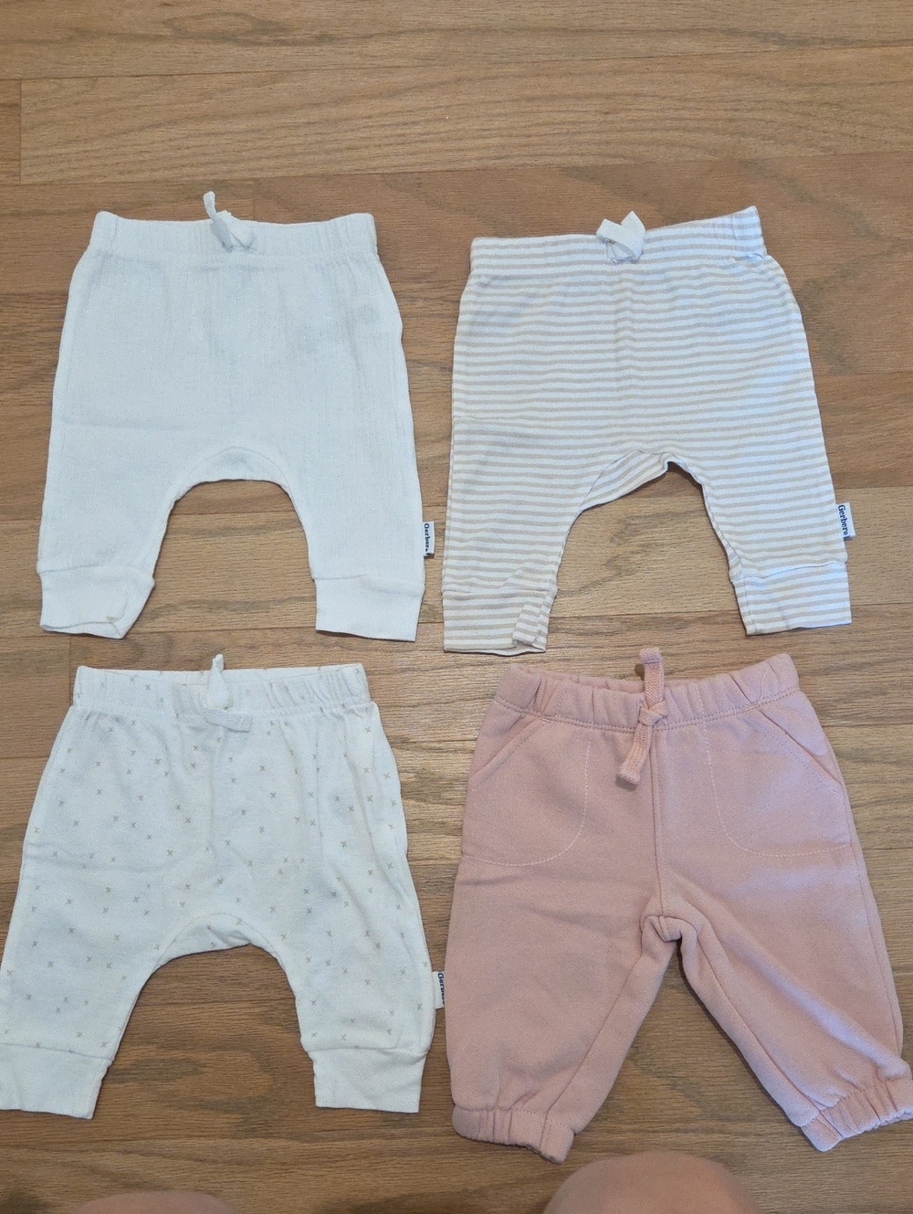 4 Brand New 0-3m Pants